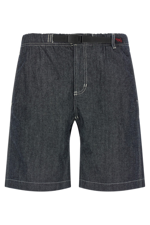 'Japanese Chambray' bermuda shorts Blue