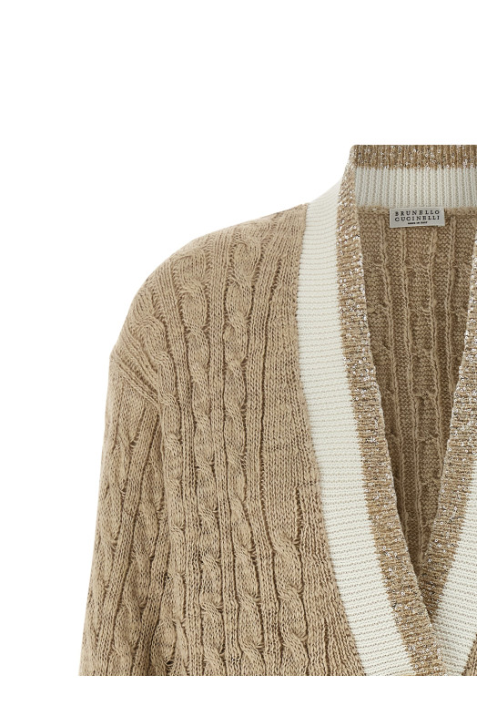 Braided cardigan Beige