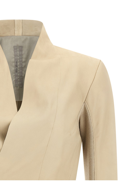 'Hollywood' Leather Jacket Beige