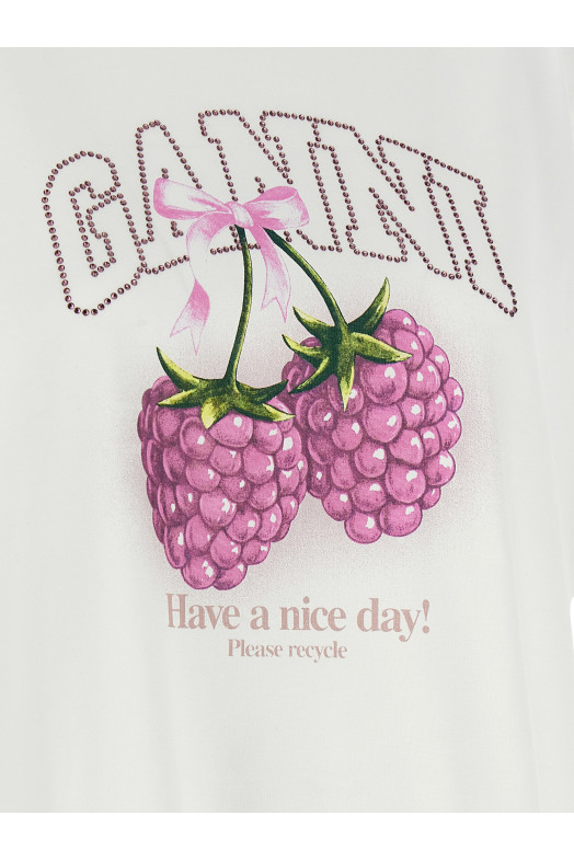 'Raspberry' T-shirt White