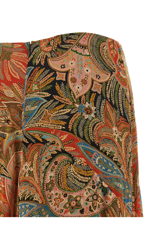 Paisley foliage skirt orange