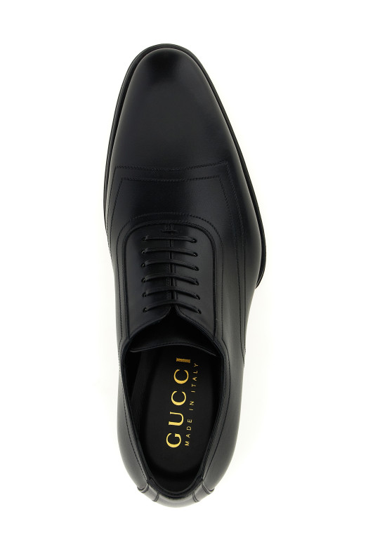 Lace-up leather Black