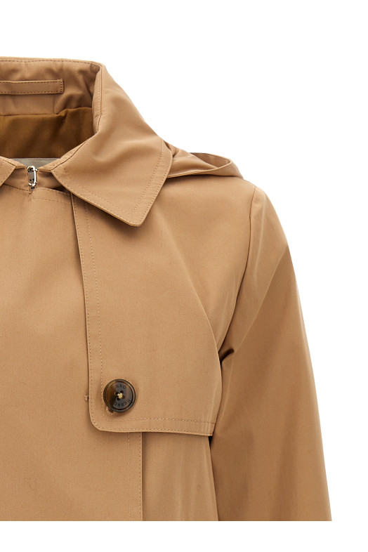 'Dean' short trench coat Brown