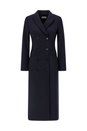Pinstripe coat Blue