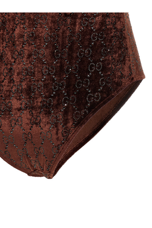 'GG' bodysuit  Brown