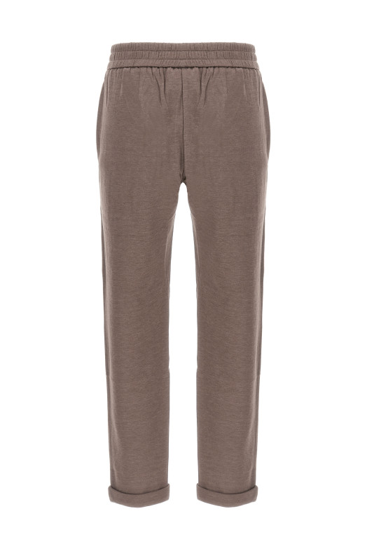 'Shiny Pocket Detail' joggers Brown