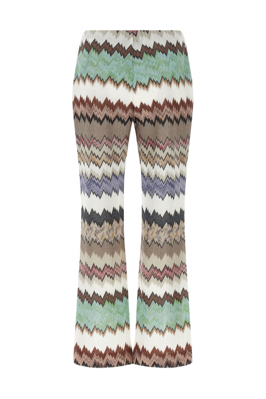 Lamé snake viscose pants Multicolor