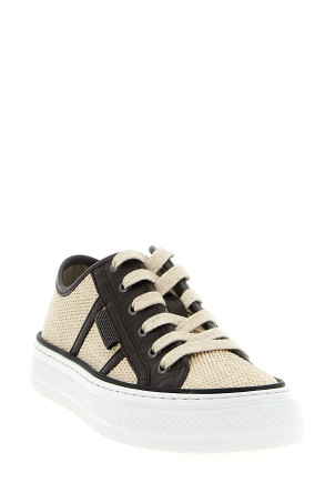 'Shiny Tab' sneakers Beige