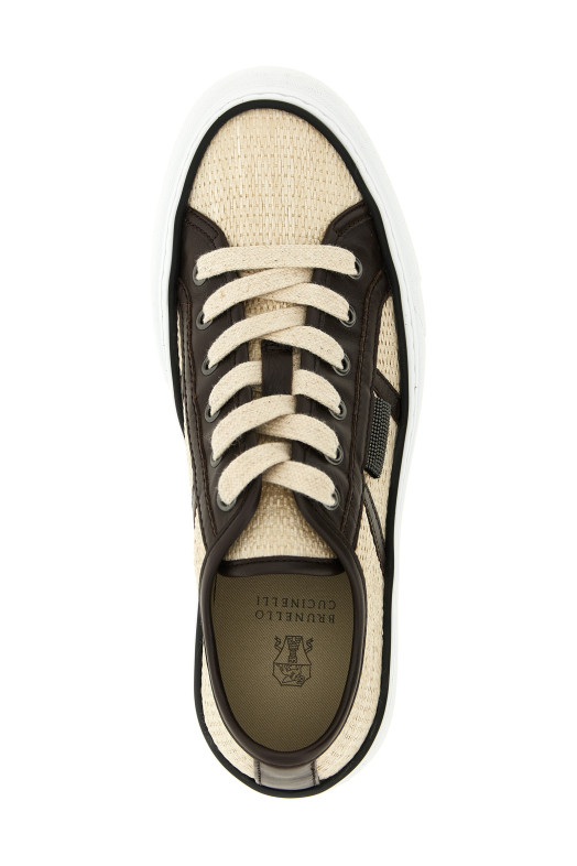 'Shiny Tab' sneakers Beige