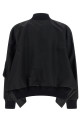 Asymmetrical blouson bottom Black