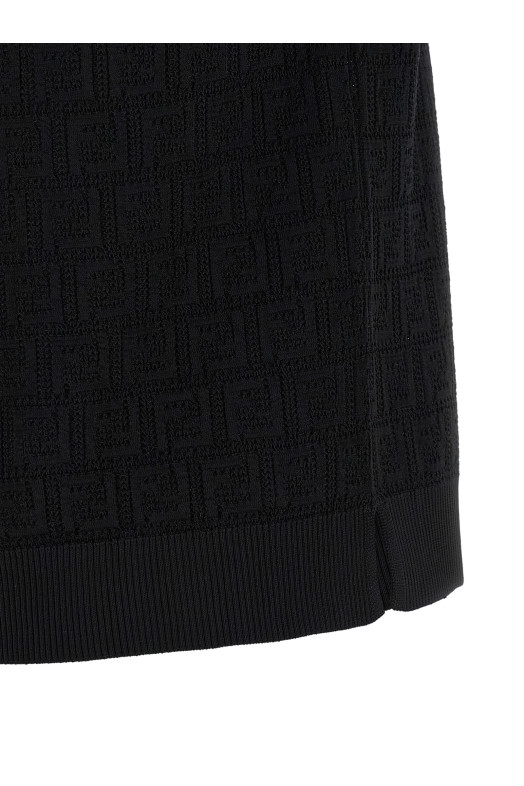 FF intarsia sweater Black