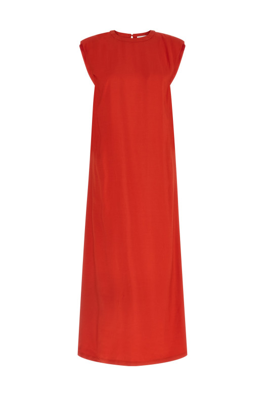 Round-neck dress Red