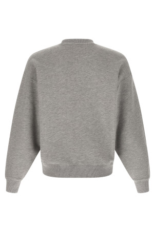 Logo print embroidery sweatshirt Gray
