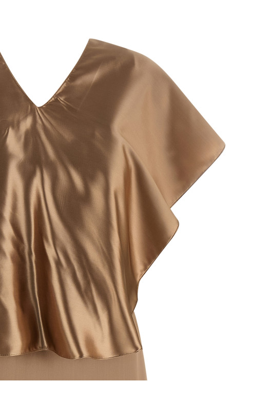 Dress with cape Beige