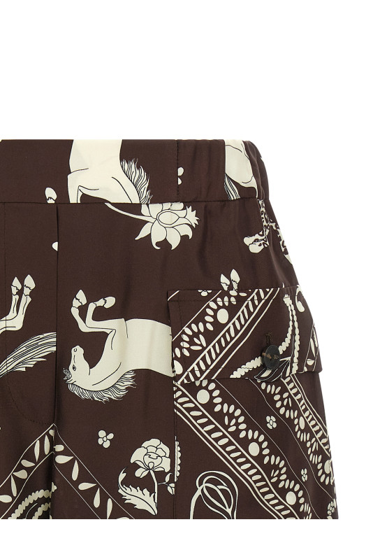 'Bandana' print bermuda shorts Brown