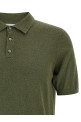 Spongy effect polo shirt Green