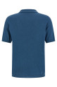 Spongy effect polo shirt Blue