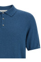 Spongy effect polo shirt Blue