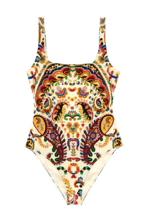 Floral 'Paisley' one-piece swimsuit Multicolor