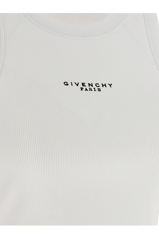 'Givenchy Paris' print top White