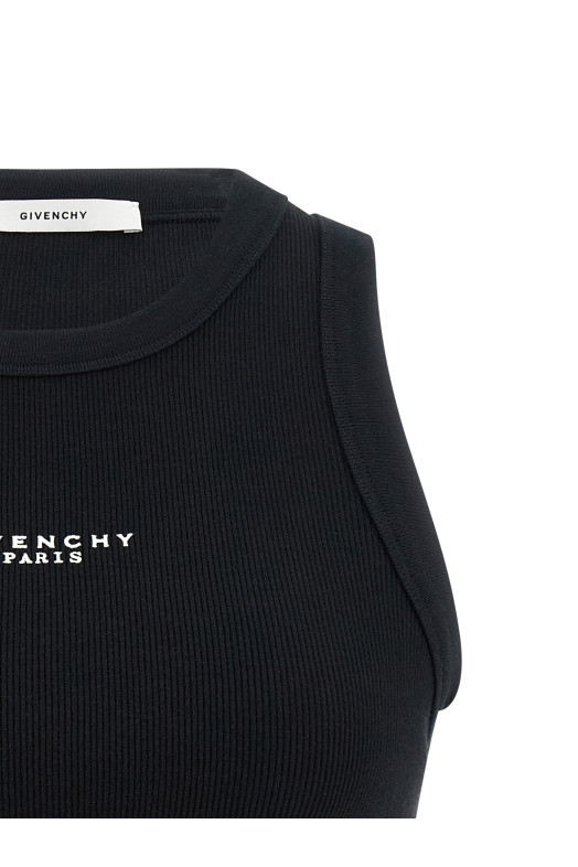 'Givenchy Paris' print top Black