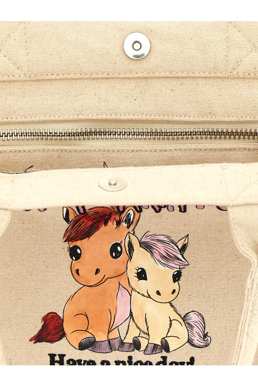 Small 'Pony' shopping bag Beige