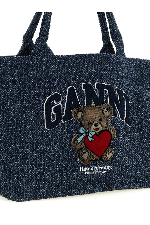 Medium 'Bear' shopping bag Blue