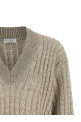 Micro sequin sweater Beige