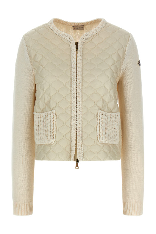 Padded cardigan Beige