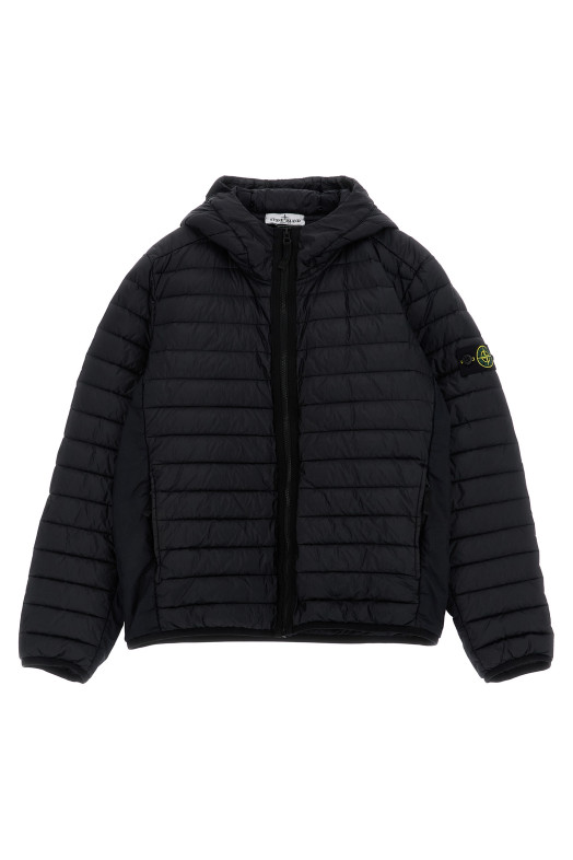 Hooded down jacket Black