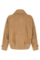Full grain leather blouson Beige