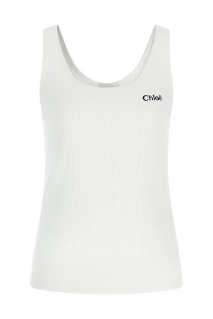 Logo embroidery top White