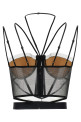 'Sheer Corset' top Black