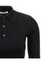 Ribbed polo shirt Black