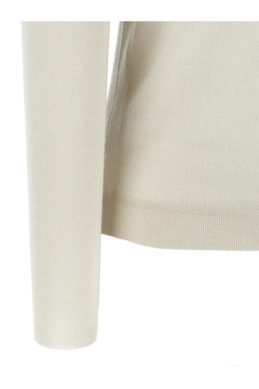 'Sparkling' turtleneck sweater White