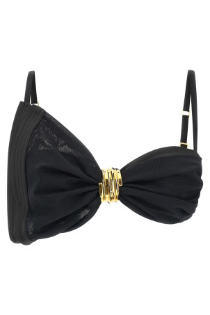 Satin bra and tulle Black