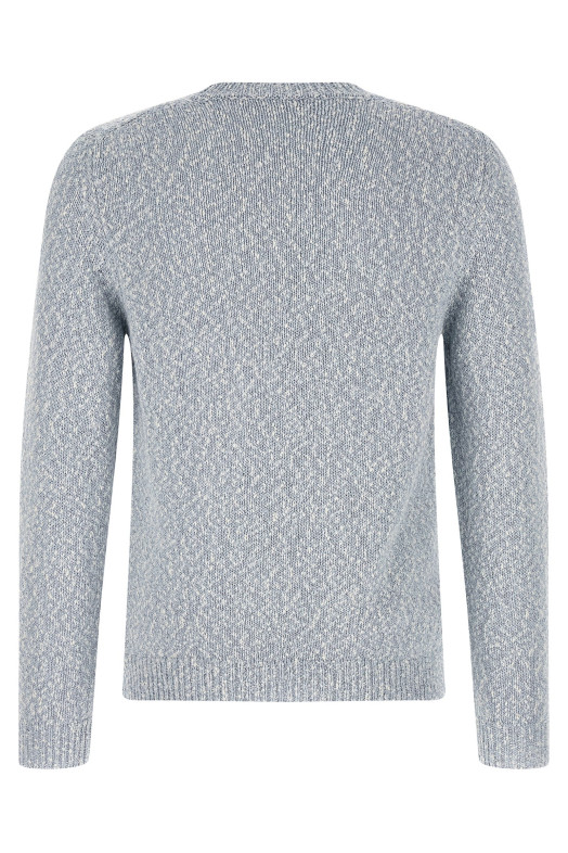 Two-tone yarn sweater BLUE