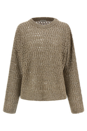 Micro sequin sweater Beige