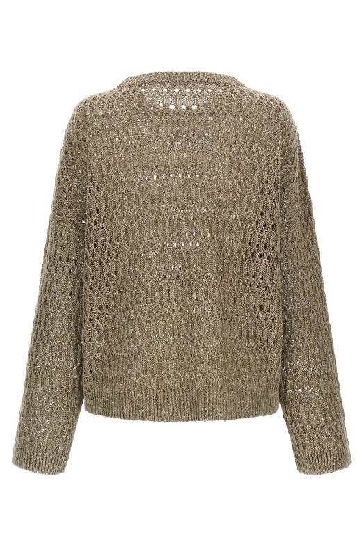 Micro sequin sweater Beige