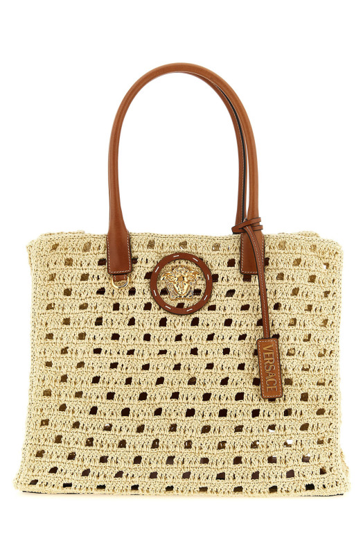 'La Medusa' large shopping bag Beige
