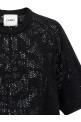 Openwork cotton sweater Black