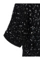 Sequin mesh cardigan Black