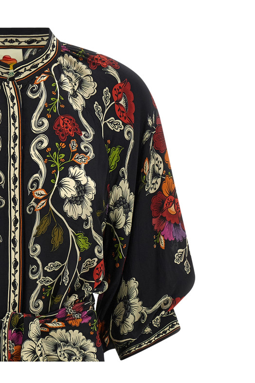 'Rococò Flowers' dress Black