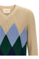 Argyle pattern sweater Beige