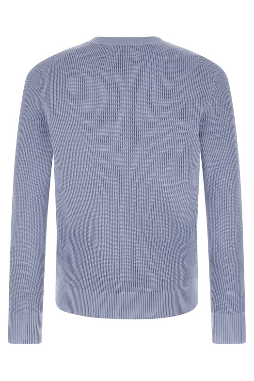 Argyle pattern sweater BLUE