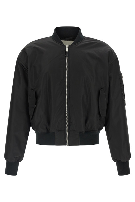 Nylon bomber jacket Black