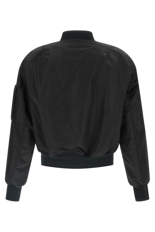 Nylon bomber jacket Black