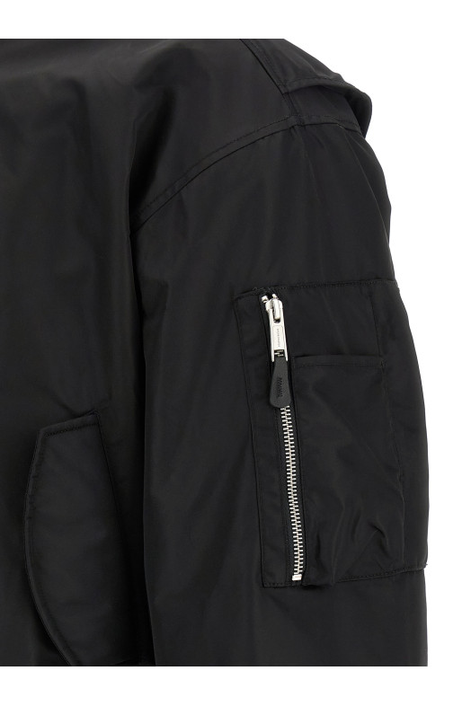 Nylon bomber jacket Black
