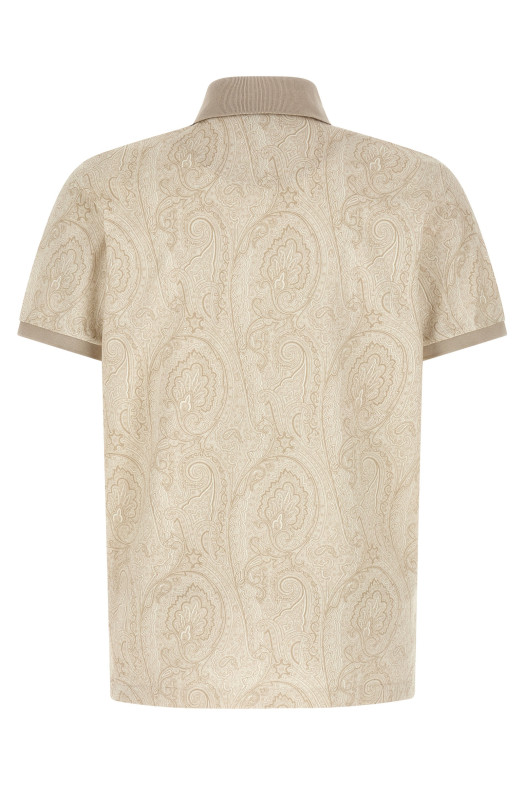 'Paisley' polo shirt Beige
