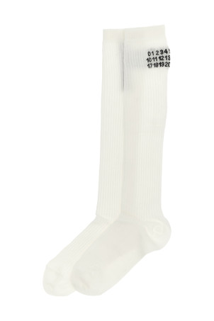 'Bootleg' socks White